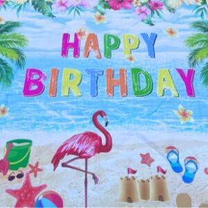 Colorful Beach Birthday Banner